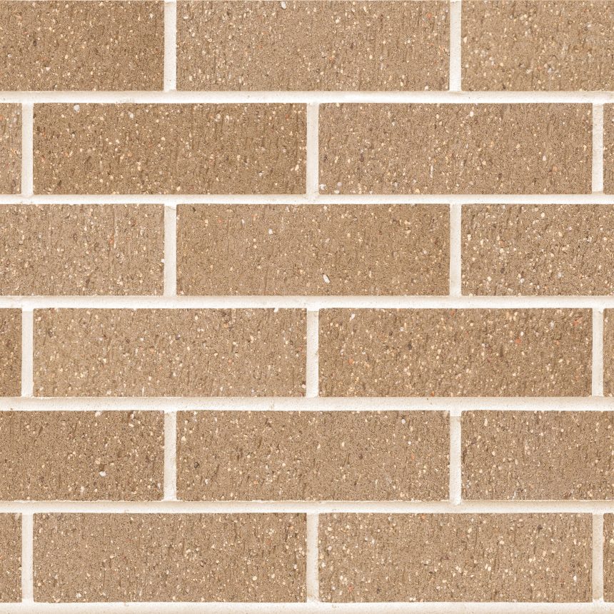 A close-up view of a tan brick wall with a horizontal pattern, embodying the essence of "Everyday Life Leisure." The uniform-colored bricks are separated by thin, light-colored mortar lines, presenting a smooth and consistent surface texture in this calming backdrop.