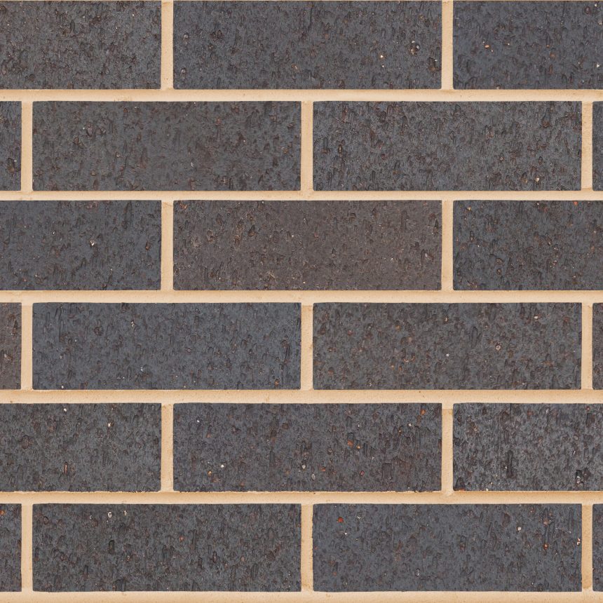 A close-up image of a brick wall featuring evenly arranged bricks in the Wilderness Blue Gum color, separated by light-colored mortar lines, reminiscent of the rugged textures found in wilderness landscapes.