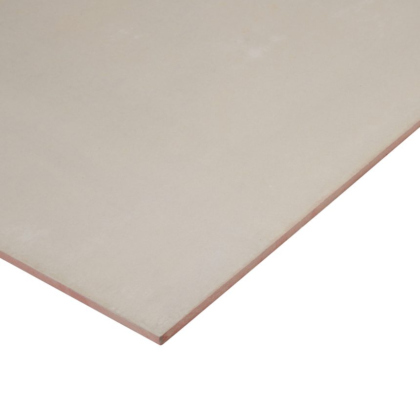 A close-up of a corner of Duragrid™, a thin, rectangular piece of material. The layered edge indicates a composite material, with a smooth and untextured surface.