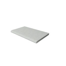 A Nuline™ Plus Plank Bullnose in light grey with a plain cover is placed on a white background.