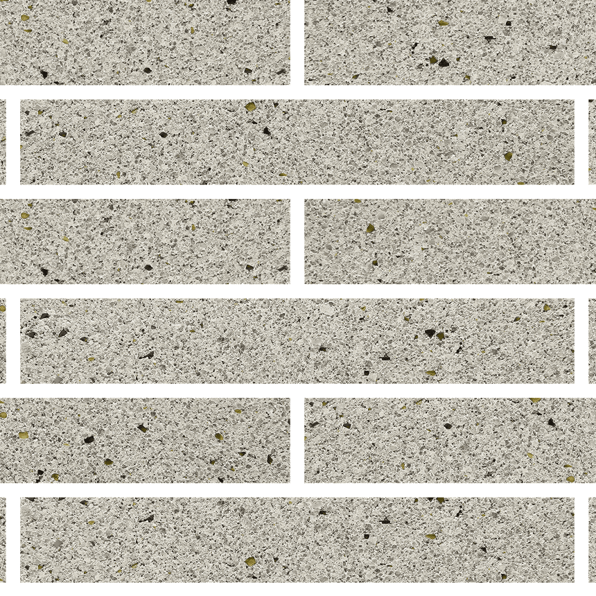 A close up of a Bespoke Bricks for the Future Colour Swatch Mist ECO Refined brick wall