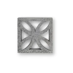 The GB Breeze Blocks Flower Nickel features a square design with a symmetrical floral or geometric cutout of four petal-like shapes radiating from the center, reminiscent of classic Arc Pottery, shown isolated on a white background.