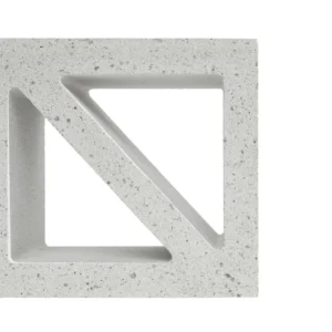The GB Breeze Blocks Wedge Nickel is a rectangular concrete block with two geometric cutouts—a right triangle and an angled triangle—displayed on a white background.
