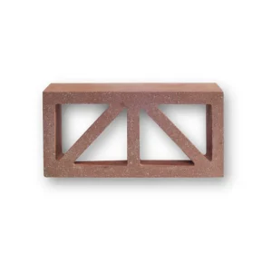 The GB Breeze Blocks Wedge Nickel is a rectangular, reddish-brown block featuring two triangular cutouts and a central vertical gap, shown against a plain white background.