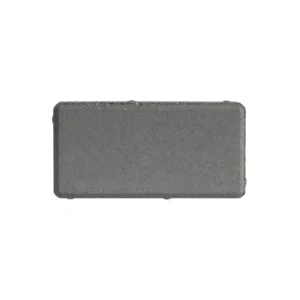 A single Camino 50 Stone paver with a rectangular gray design is displayed on a white background.