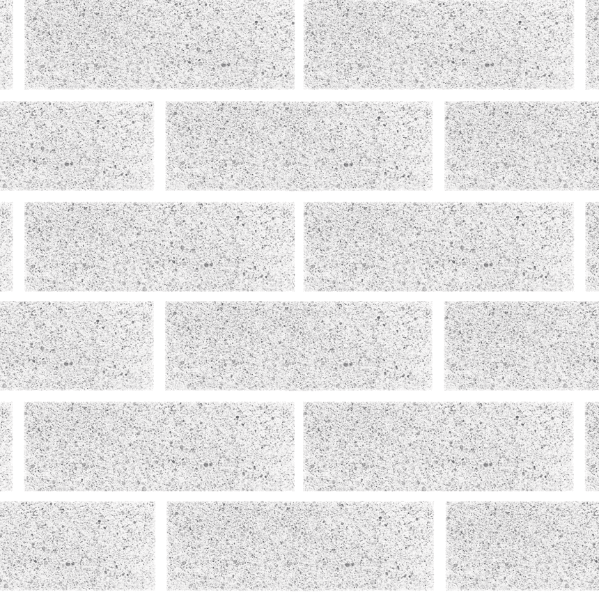 The Designer Refined Pure White features a textured white brick wall with a sophisticated, speckled pattern, arranged in a horizontal layout with consistent spacing. The bricks maintain uniformity in size and shape, resulting in a sleek and stylish appearance.