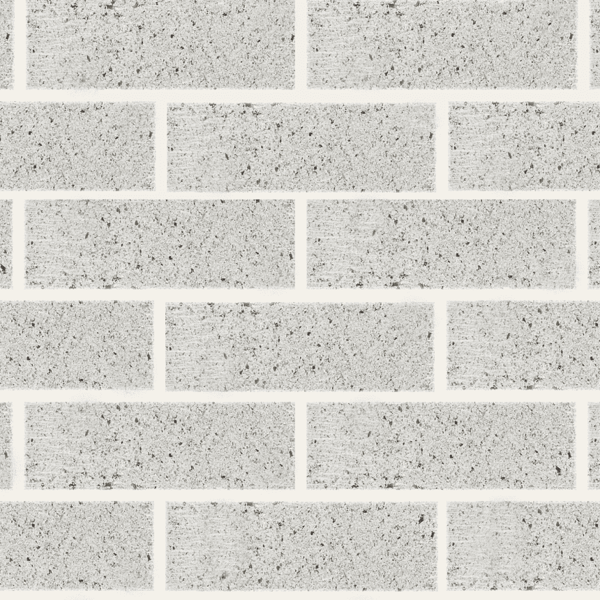 A pattern of Premium Smooth Mist ECO bricks in light grey, arranged in a staggered formation similar to a classic brick wall. Each brick features a slightly rough texture and subtle shade variations, creating a uniform yet textured appearance reminiscent of smooth mist.