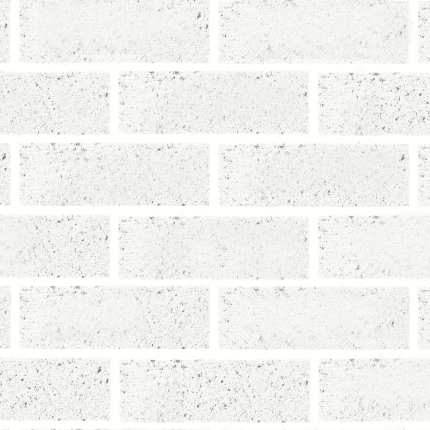 The Premium Smooth Pearl ECO, with its white brick design and evenly spaced horizontal and vertical lines, offers a sophisticated look. Each brick features a smooth texture accented with small grey specks for a clean, uniform appearance that is environmentally friendly and elegantly refined.