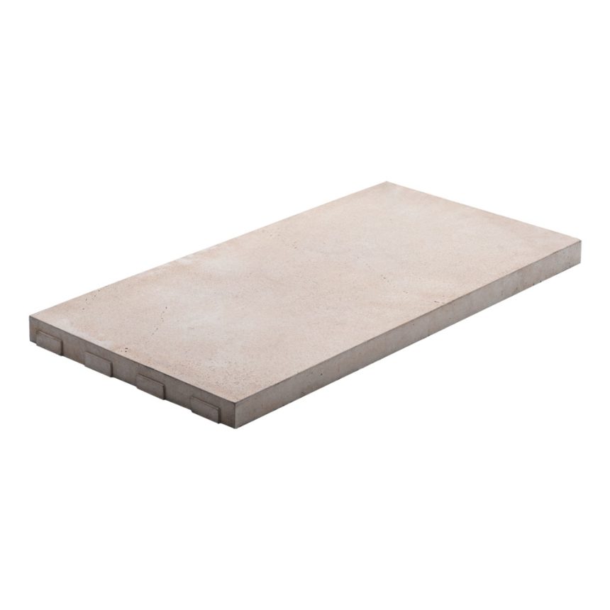 The Balistone Batur is a light beige rectangular porcelain tile that features subtle tonal variations on its smooth surface. It has clean, sharp edges and a flat profile, making it perfect for use in both flooring applications.